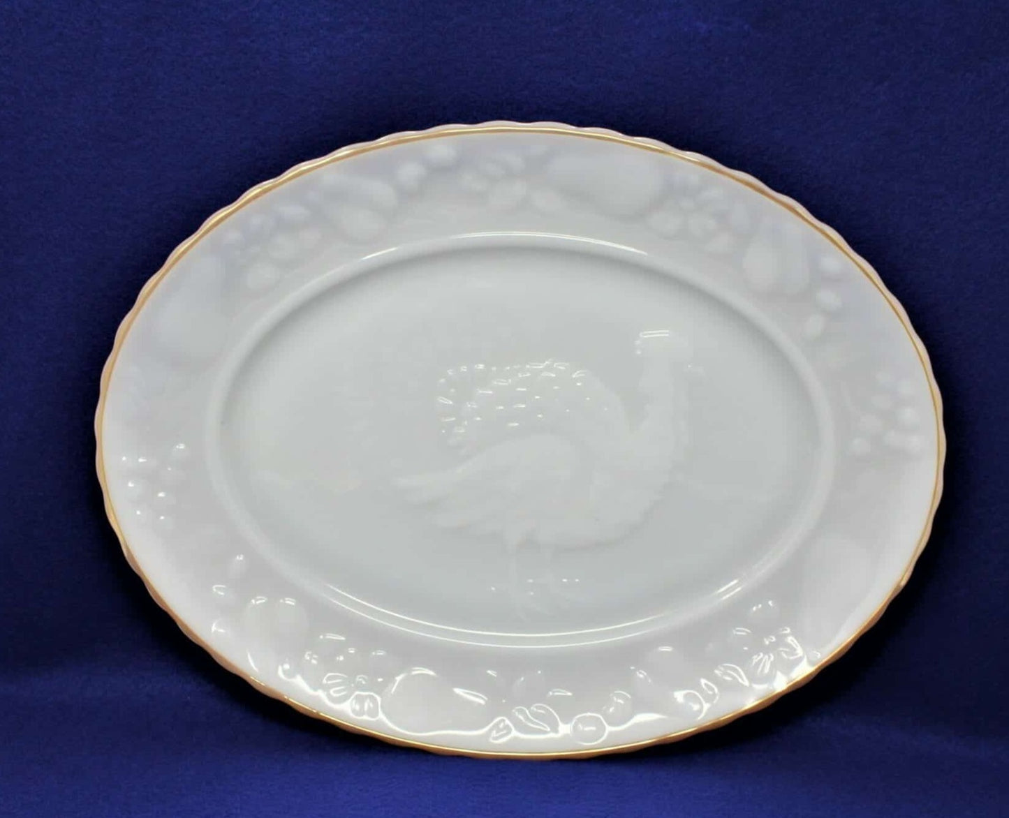 Serving Platter, Anchor Hocking Fire King Turkey Platter, Vintage