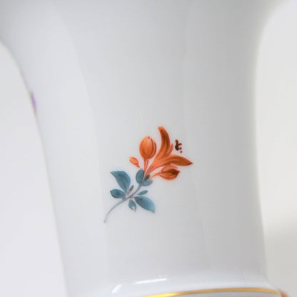 Vase, Trumpet / Funnel Vase, Meissen Porcelain, Floral 60110 Germany, Vintage