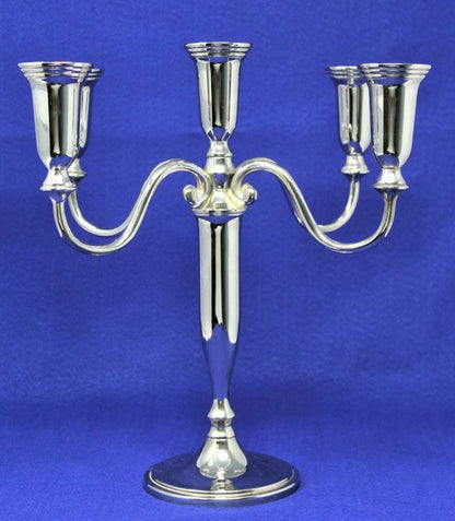 Candelabra, Silverplate, Godinger 5 Light / Taper, In Original Box, Vintage