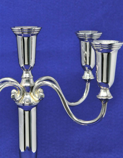 Candelabra, Silverplate, Godinger 5 Light / Taper, In Original Box, Vintage