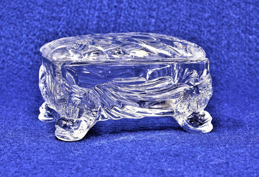 Cigarette Box, Cambridge Glass, Caprice, Dolphin Footed, Vintage