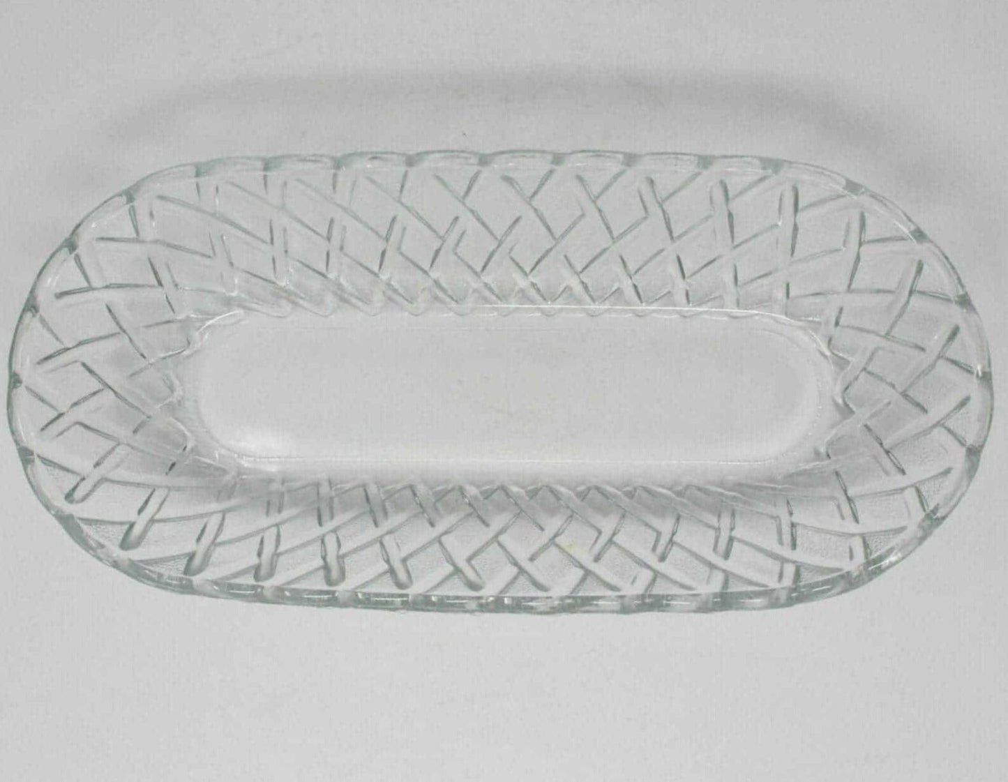 Celery Dish / Tray, Indiana Glass, Pretzel, Clear, Vintage