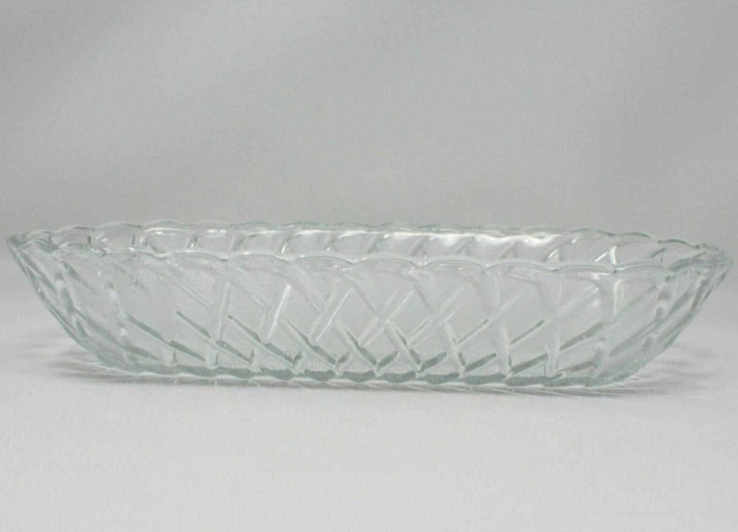 Celery Dish / Tray, Indiana Glass, Pretzel, Clear, Vintage