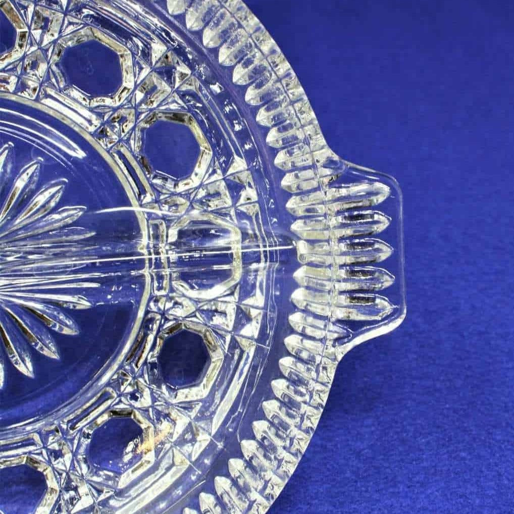 Divided Relish Dish, Federal Glass, Windsor (Button & Cane), Vintage