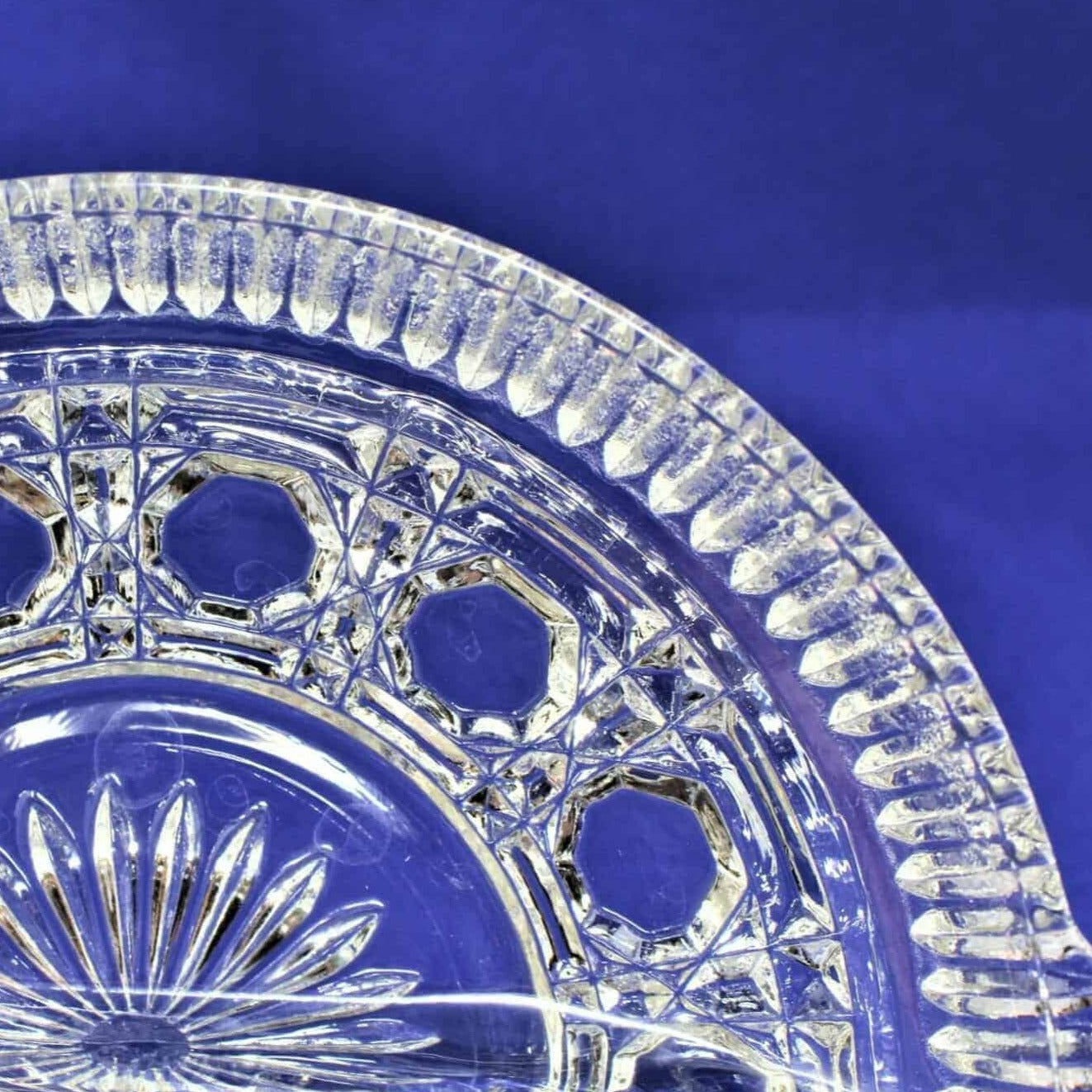 Divided Relish Dish, Federal Glass, Windsor (Button & Cane), Vintage