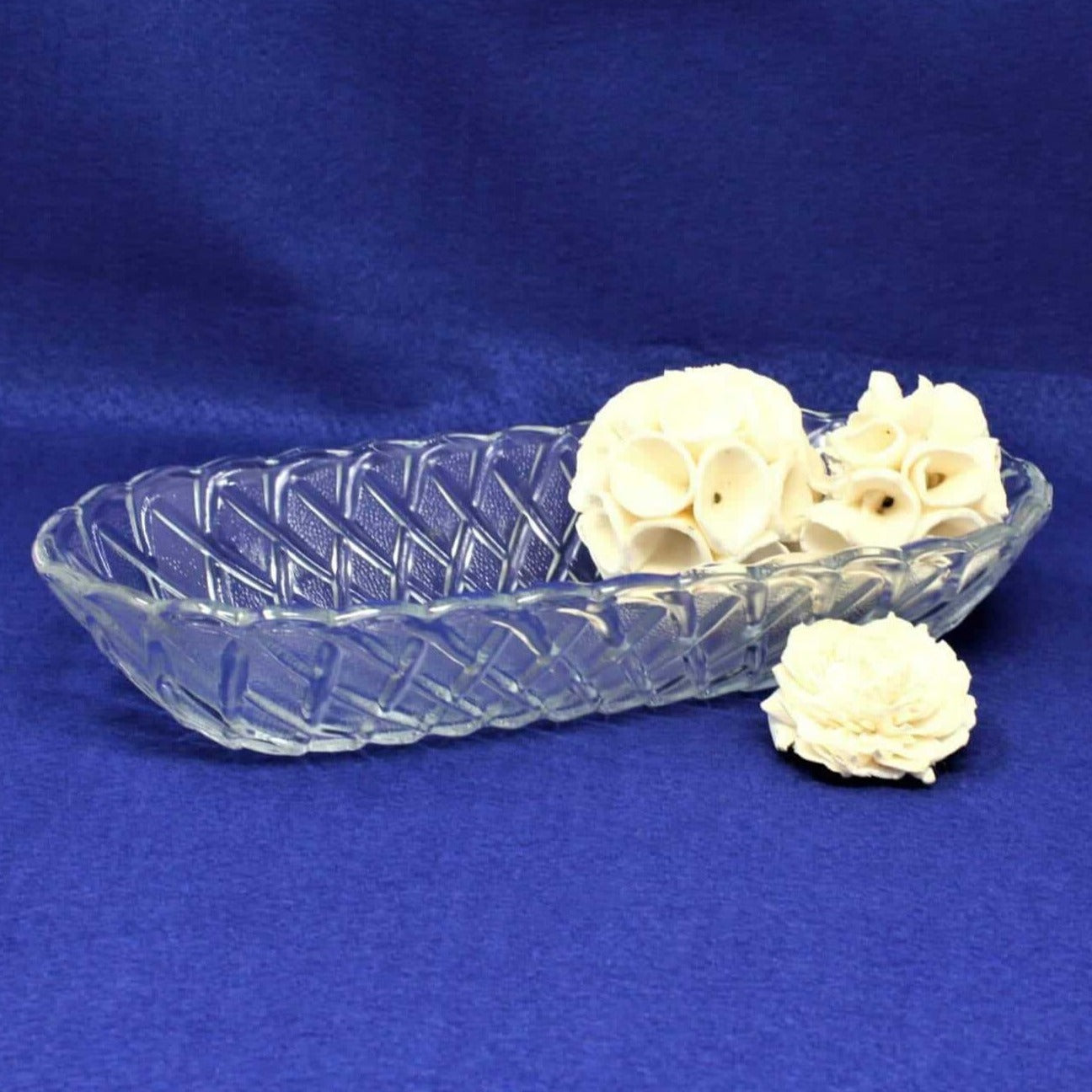 Celery Dish / Tray, Indiana Glass, Pretzel, Clear, Vintage