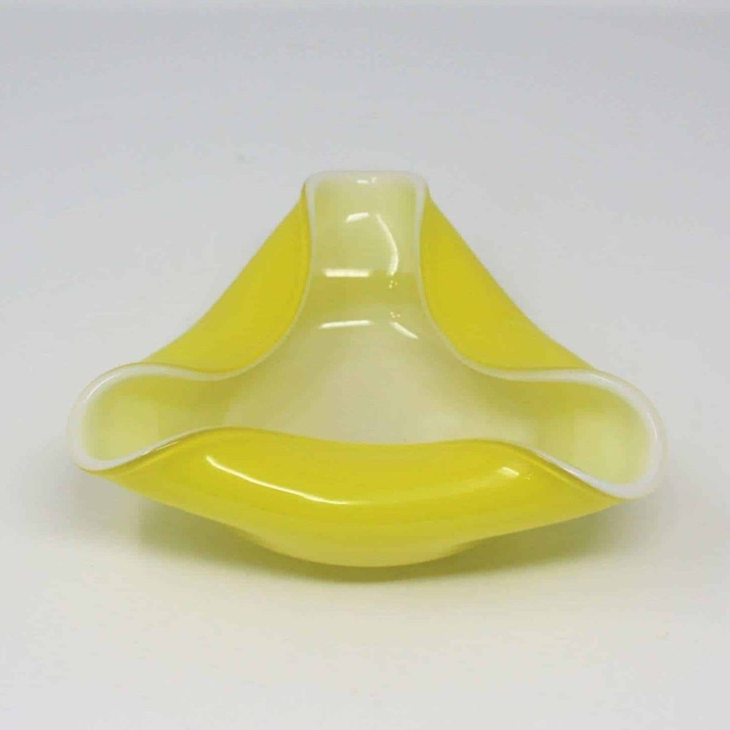 Bowl, Wales Japan, Cased Biomorphic Art Glass, Retro / Vintage
