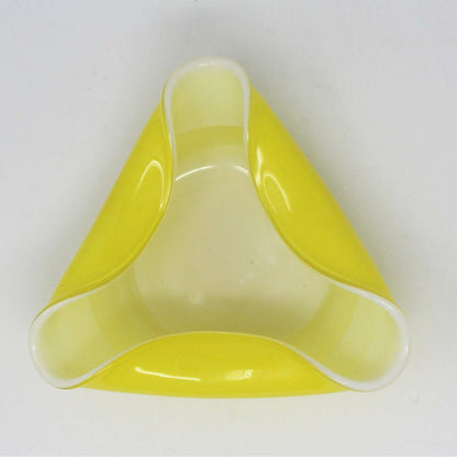 Bowl, Wales Japan, Cased Biomorphic Art Glass, Retro / Vintage