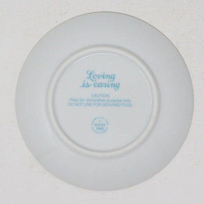 Decorative Plate, Avon, Mother's Day 1989, Loving is Caring, Vintage