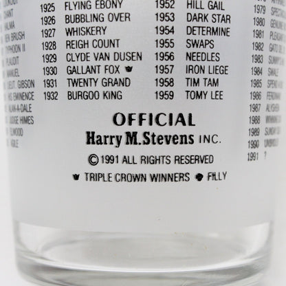 Mint Julep Glass, Kentucky Derby, Churchill Downs, 1991 Vintage