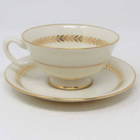 Teacup and Saucer, Lenox, Imperial P-338, USA Vintage