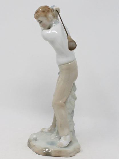 Figurine, Ardalt, Golfer, Hand Painted, Vintage