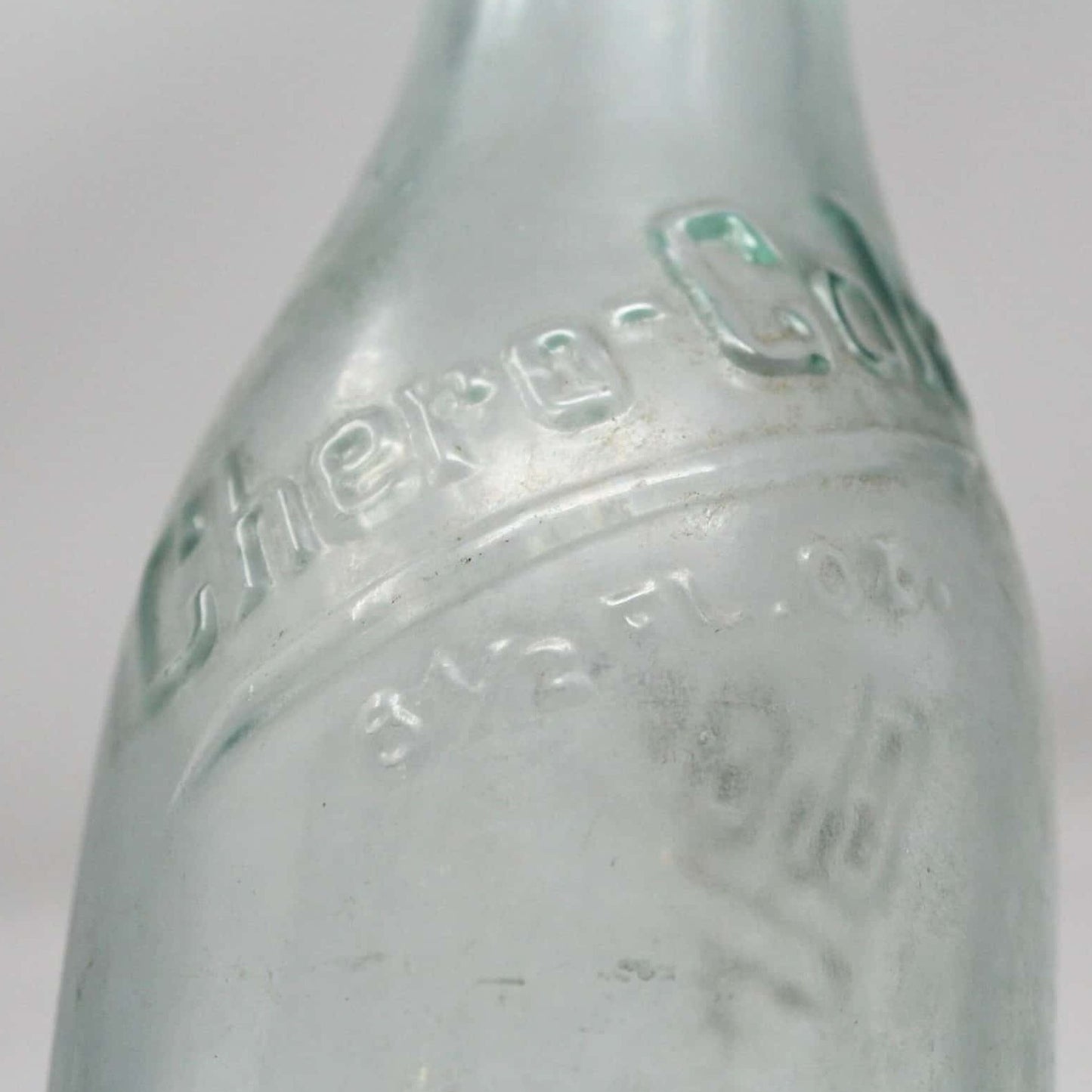 Soda Bottle, Chero-Cola Embossed Bottle, 6 1/2 oz, 1920's, Antique