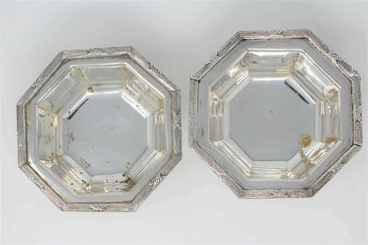 Bowls, Silver Plate, Octagon Shaped, Set of 2, Vintage - Reduced