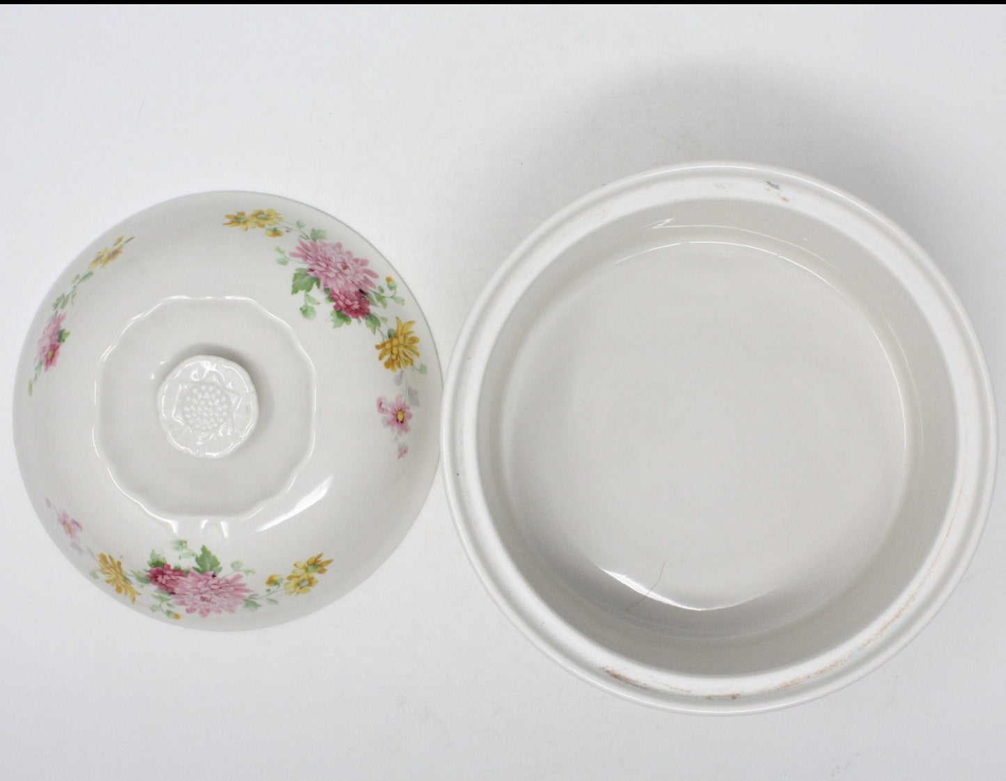 Casserole with Lid, Coors Thermo- Porcelain, Chrysanthemum, Vintage, RARE, SOLD