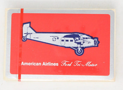 Playing Cards, American Airlines, Ford Tri Motor 1929 Red, Unopened, Vintage