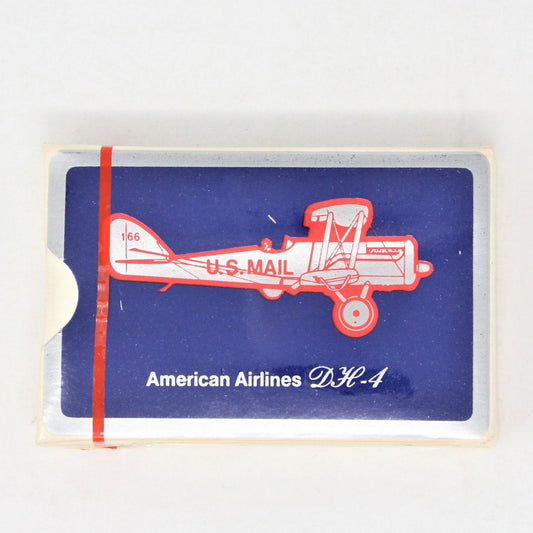 Playing Cards, American Airlines, DH-4 US Mail Plane Blue, Unopened, Vintage