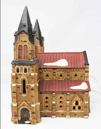 Cathedral, Heartland Valley Christmas Village, Lighted, 1997