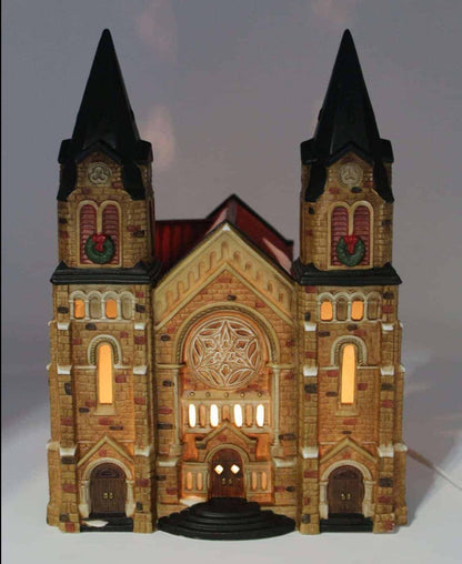 Cathedral, Heartland Valley Christmas Village, Lighted, 1997