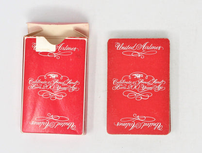 Playing Cards, United Airlines, 1976 Bicentennial Red, Vintage