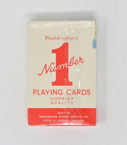 Playing Cards, Waddingtons Number 1 Red, Unopened, Vintage England 1962