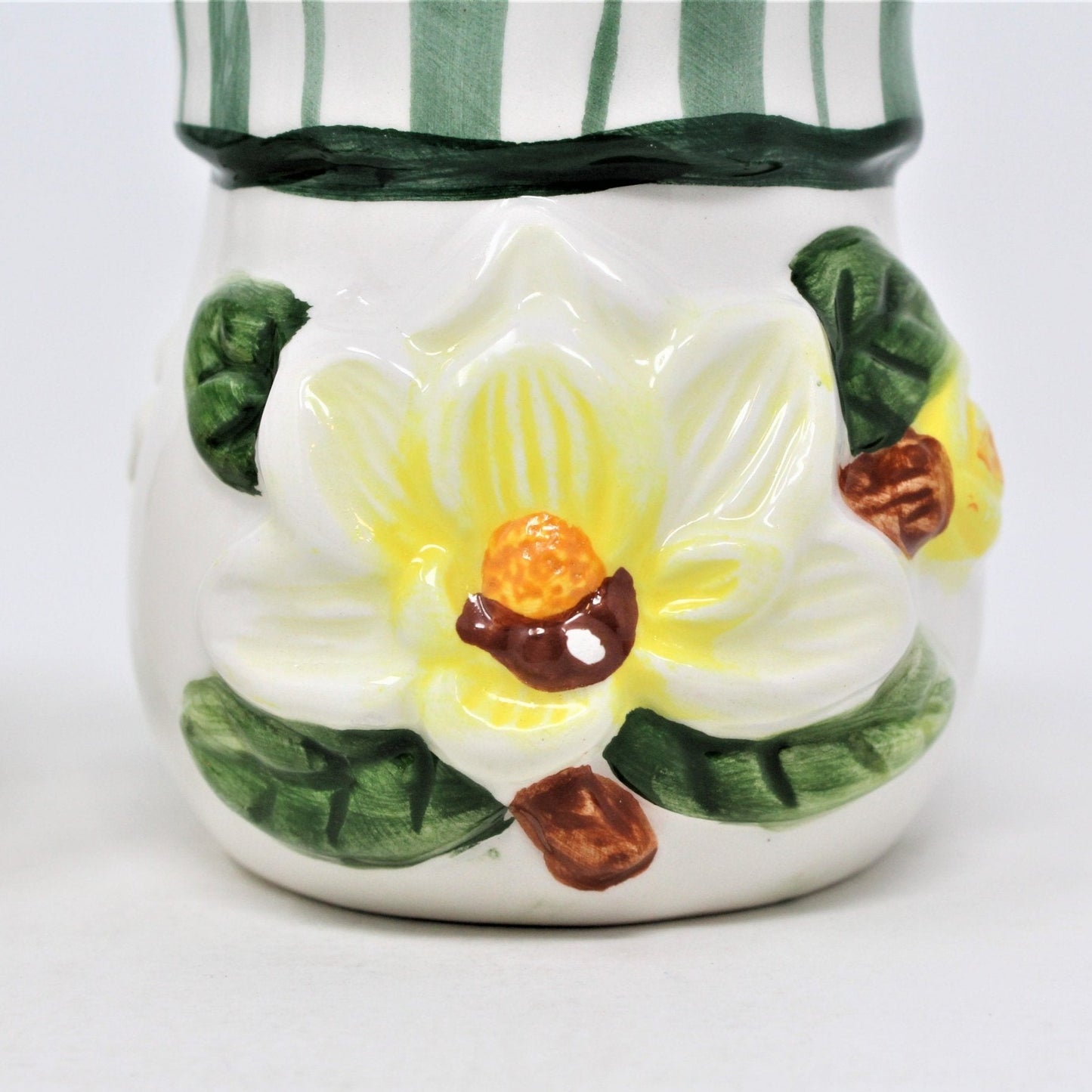 Salt and Pepper Shakers, Young's China, Magnolia and Bows, Ceramic 1996