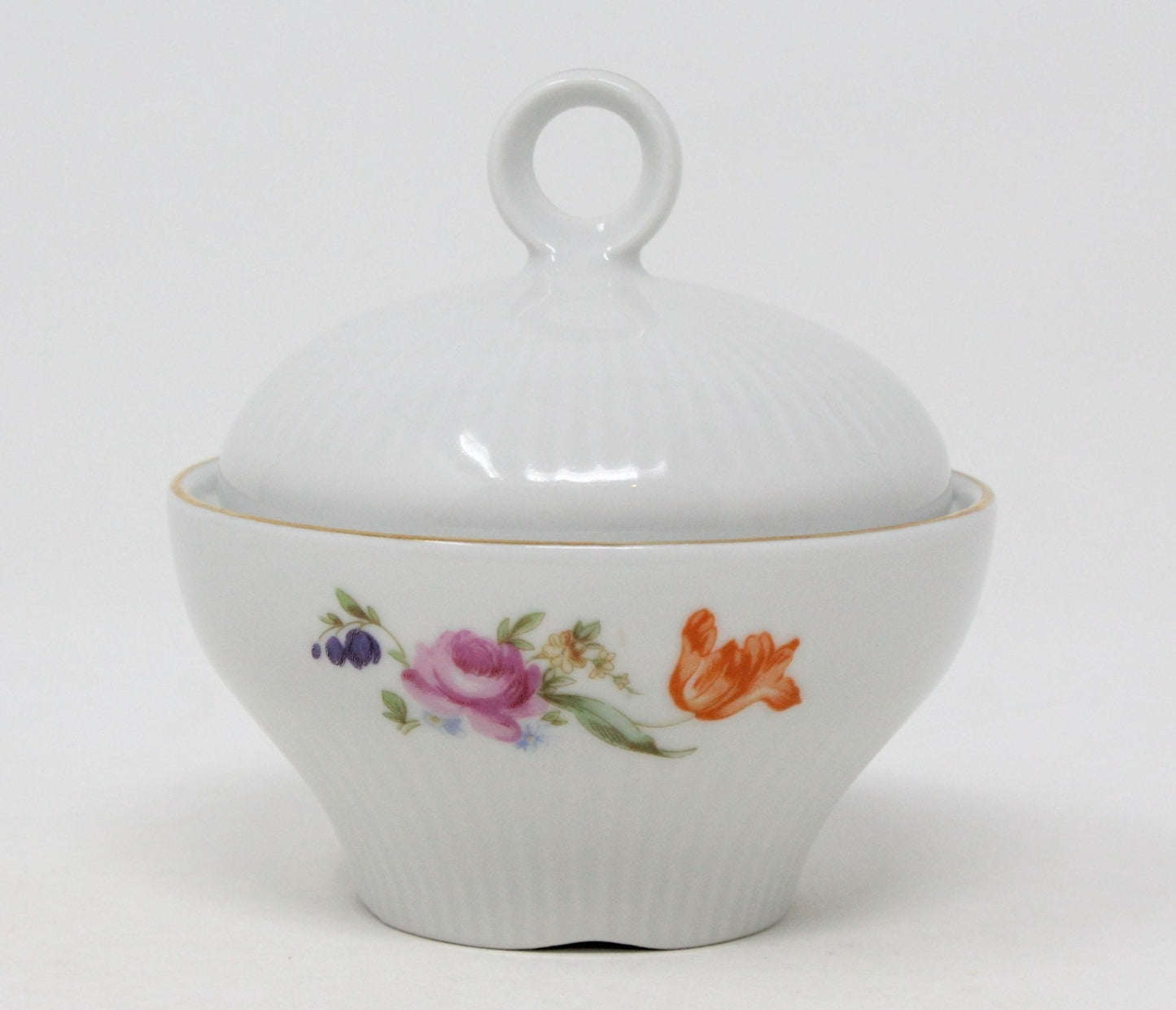 Sugar Bowl with Lid, JLMenau Graf Von Henneberg, Floral, Vintage