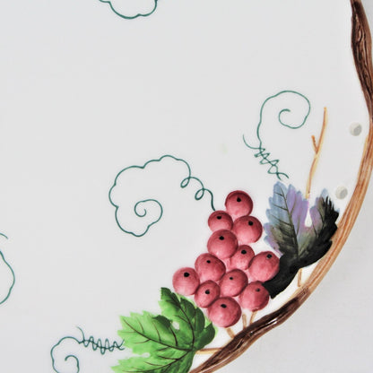 Decorative Plate, ESD, Grapes and Leaves, Hand Painted Vintage Japan RARE