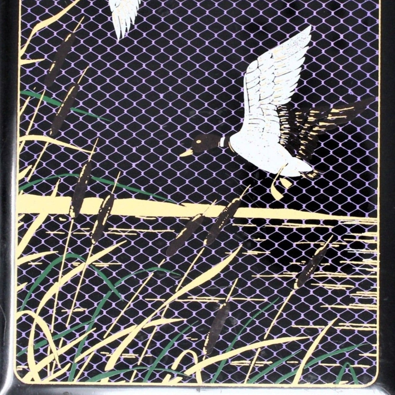 Book, Address & Telephones, Mallard Ducks Lacquerware, Blank, Vintage