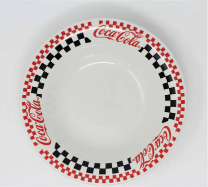 Soup Bowls, Gibson, Coca Cola, Racing Checkered Black/Red, Set of 3, SOLD