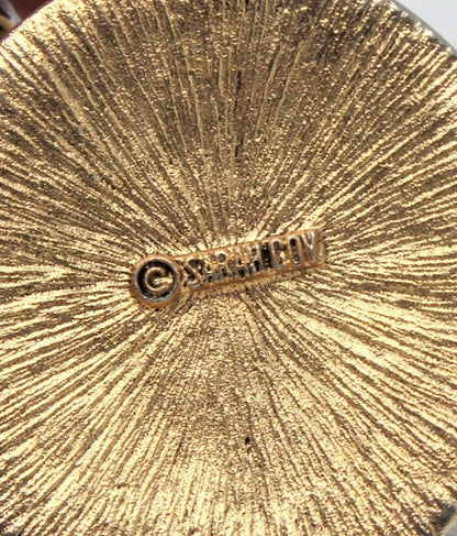 Pendant Necklace, Sarah Coventry, Safari / Aztec Medallion, Cabochon,  29", Vintage