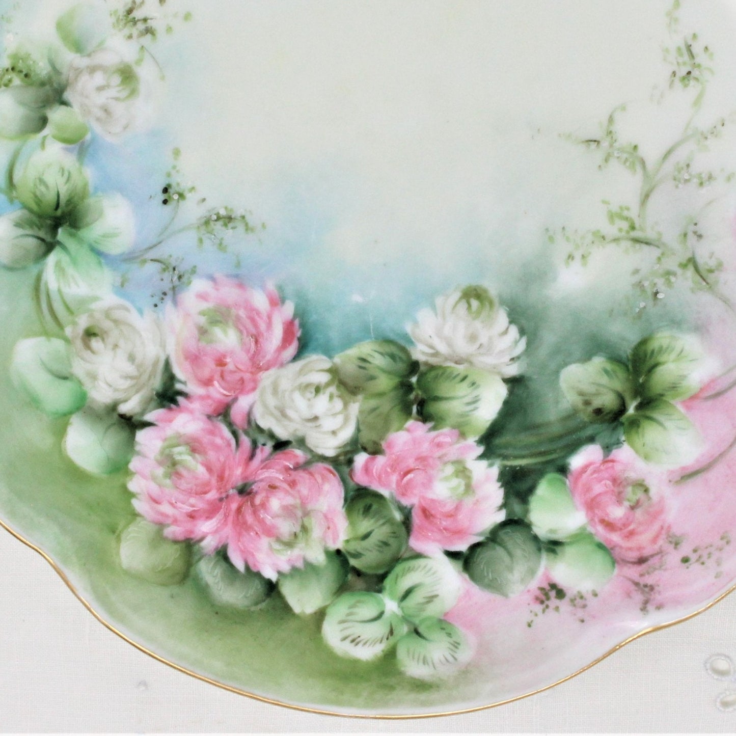 Decorative Plate, J&C, Louise Chrysanthemums, Hand Painted Bavaria, Antique