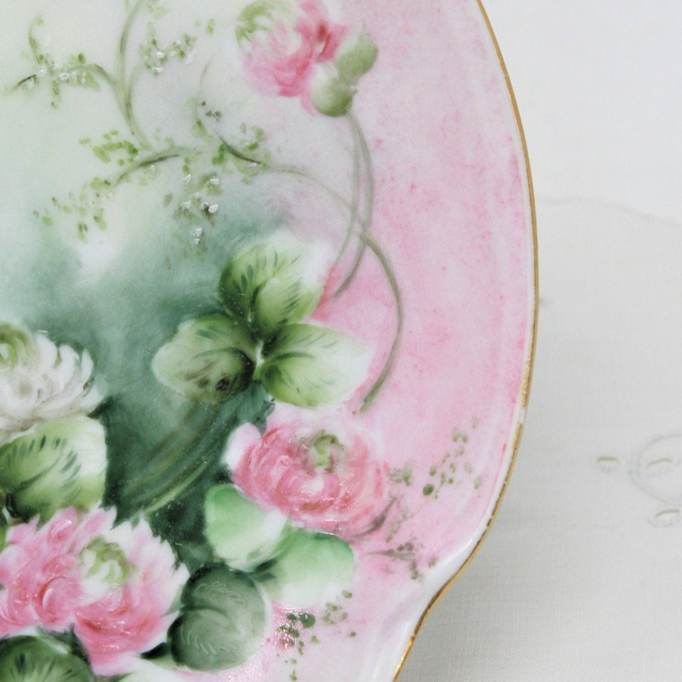 Decorative Plate, J&C, Louise Chrysanthemums, Hand Painted Bavaria, Antique