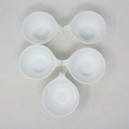Coffee Cups, Corelle, Corning Blue Snowflake, Hook Handle, Set of 5, Vintage
