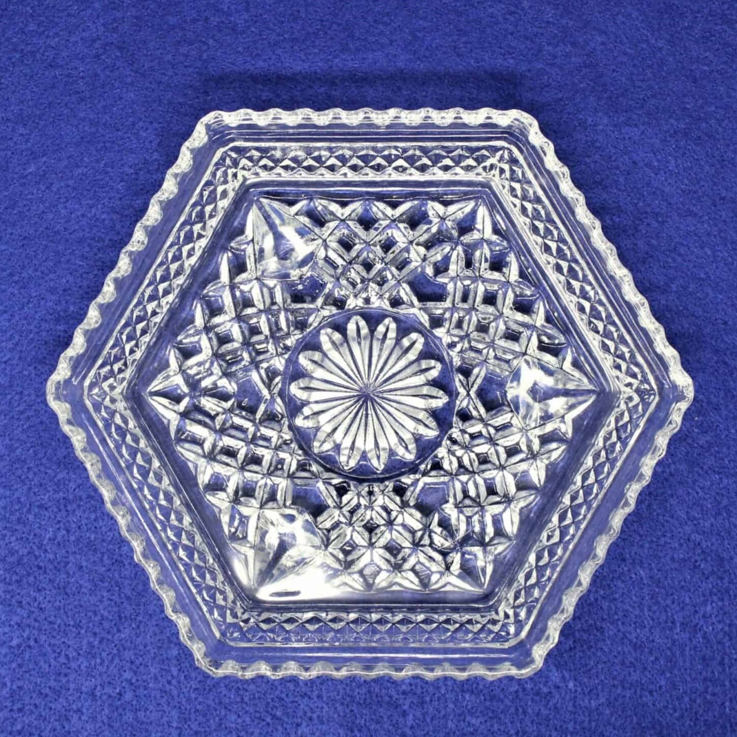 Bon Bon / Candy Dish, Anchor Hocking, Wexford, Hexagonal Dish, Footed, Vintage