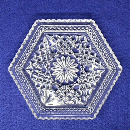 Bon Bon / Candy Dish, Anchor Hocking, Wexford, Hexagonal Dish, Footed, Vintage