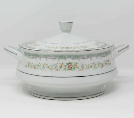 Covered Vegetable Bowl, Roseville Fine China 4135, Vintage, Japan