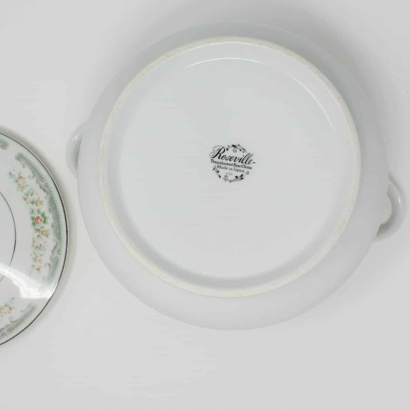 Covered Vegetable Bowl, Roseville Fine China 4135, Vintage, Japan