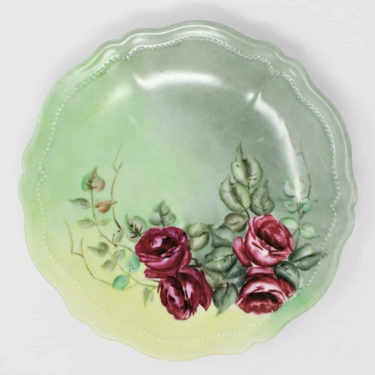Decorative Plate, O & E.G, Royal Austria, Hand Painted Roses, Antique