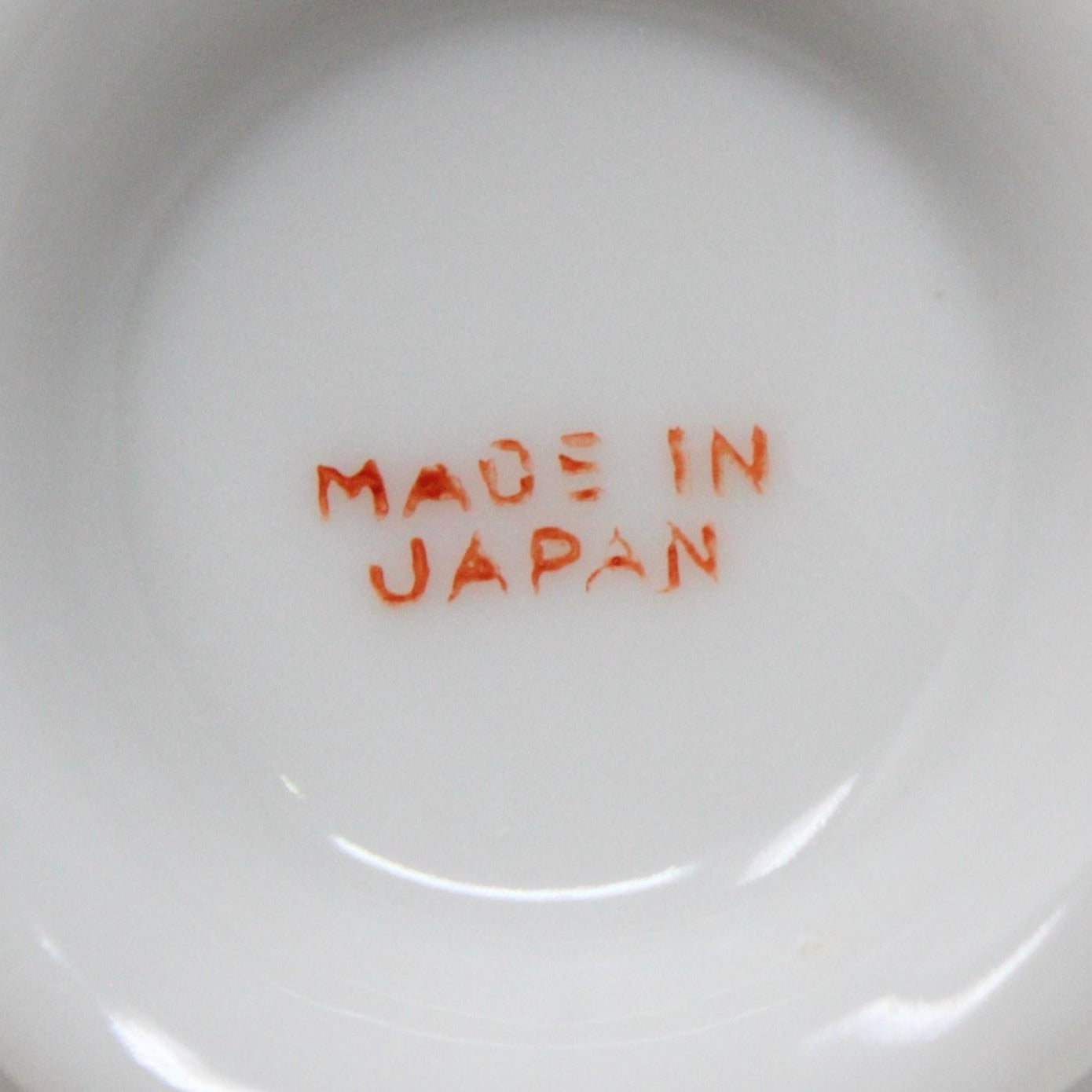 Demitasse & Saucer, Hand Painted Floral, Red & Blue, Japan, Vintage