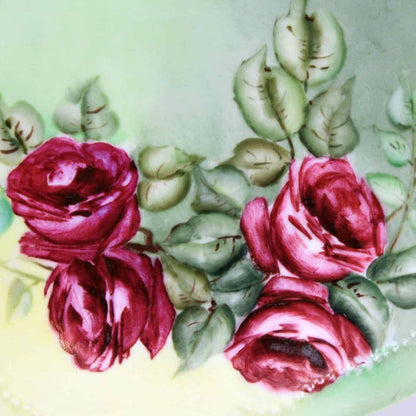 Decorative Plate, O & E.G, Royal Austria, Hand Painted Roses, Antique