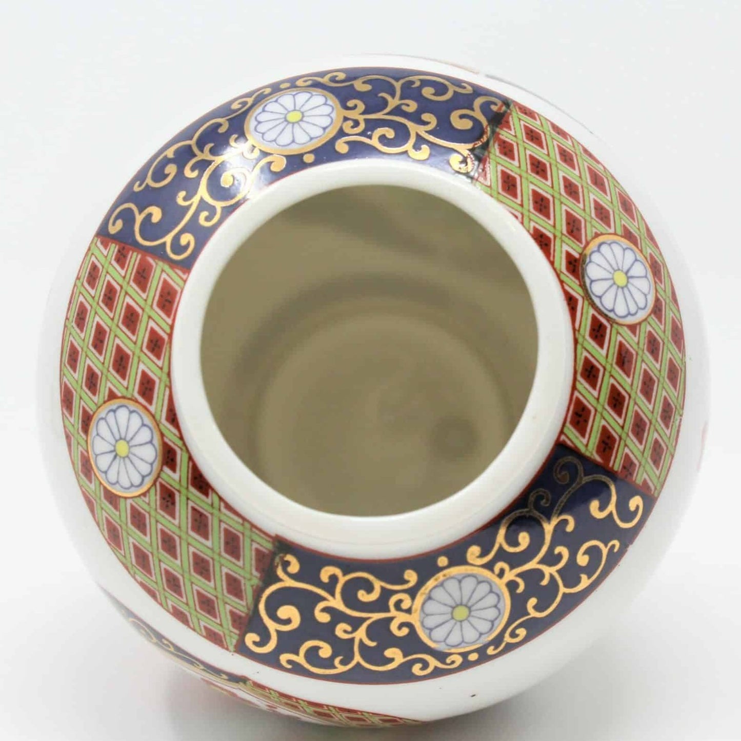 Ginger Jar / Temple Jar, Japanese Gold Imari, Porcelain, Vintage