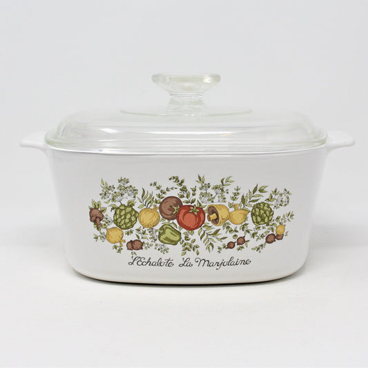 Casserole w/Lid, Corning, Spice of Life with Lid, 3 Qt, Vintage