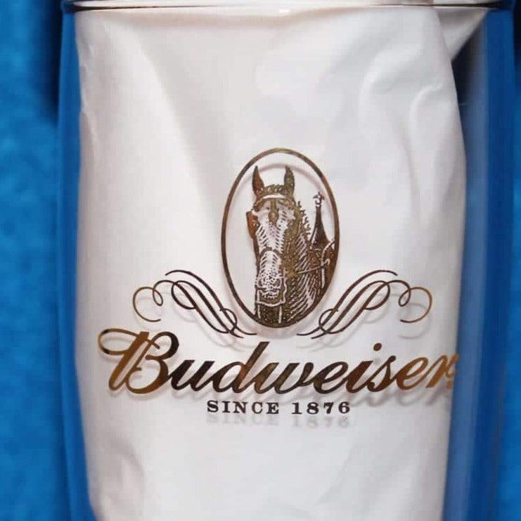 Beer / Pilsner Glass, Budweiser Clydesdale Horse Logo, Set of 3, Vintage