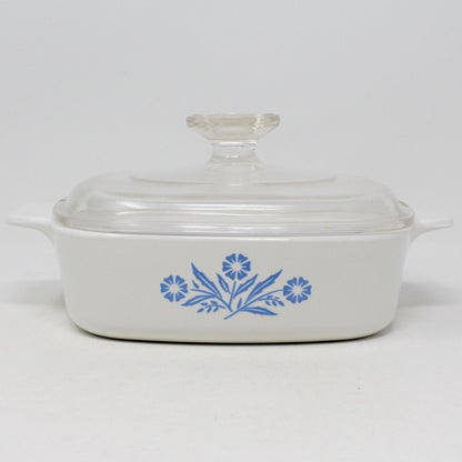 Casserole w/Lid, Corning, Cornflower Blue, 1QT, Vintage