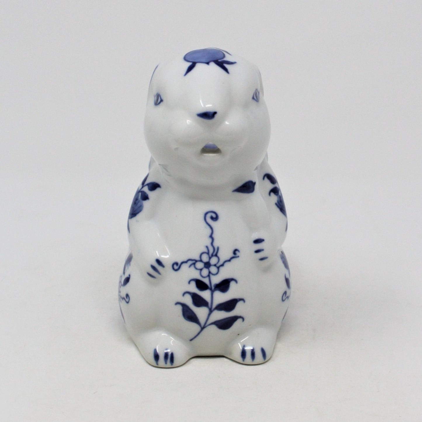 Creamer / Cream Pitcher, Baum Bros Formalities, Bunny Rabbit, Blue Onion, 1996