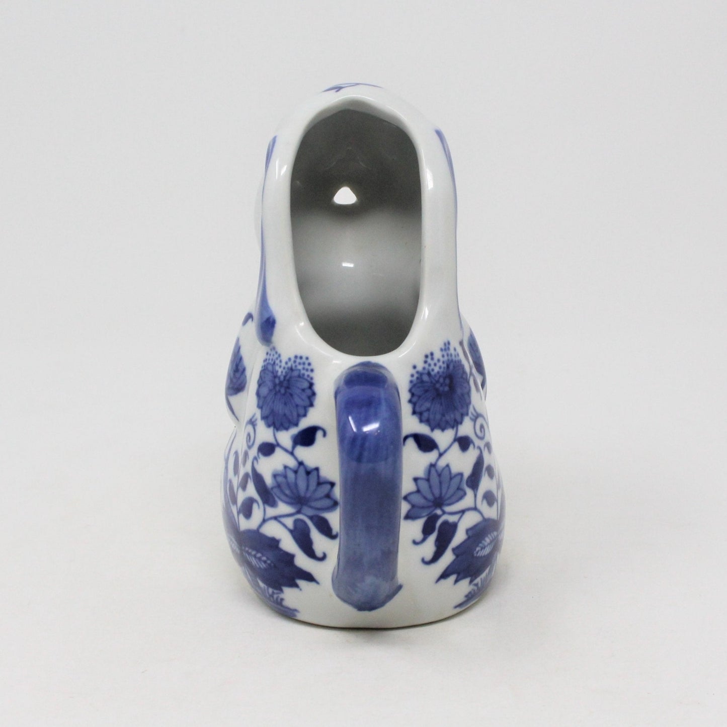 Creamer / Cream Pitcher, Baum Bros Formalities, Bunny Rabbit, Blue Onion, 1996