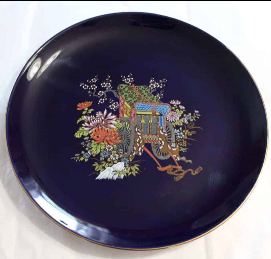 Decorative Plate, Artmark, Rickshaw Kutani, Japan, Vintage