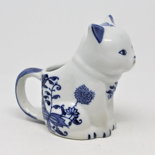 Creamer / Pitcher, Baum Bros Formalities, Cat / Kitten, Blue Onion, 1996