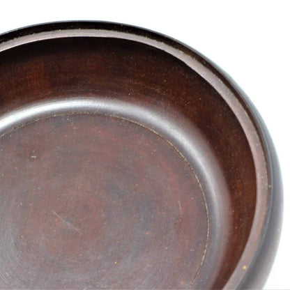 Bowl, Hand Carved Wood with Lid, Vintage Japan
